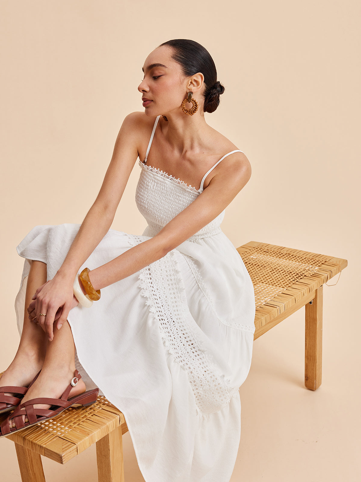 Sleeveless Maxi Dress with Detachable Strap - Casual Flowing Vacation Dress