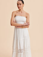 Sleeveless Maxi Dress with Detachable Strap - Casual Flowing Vacation Dress