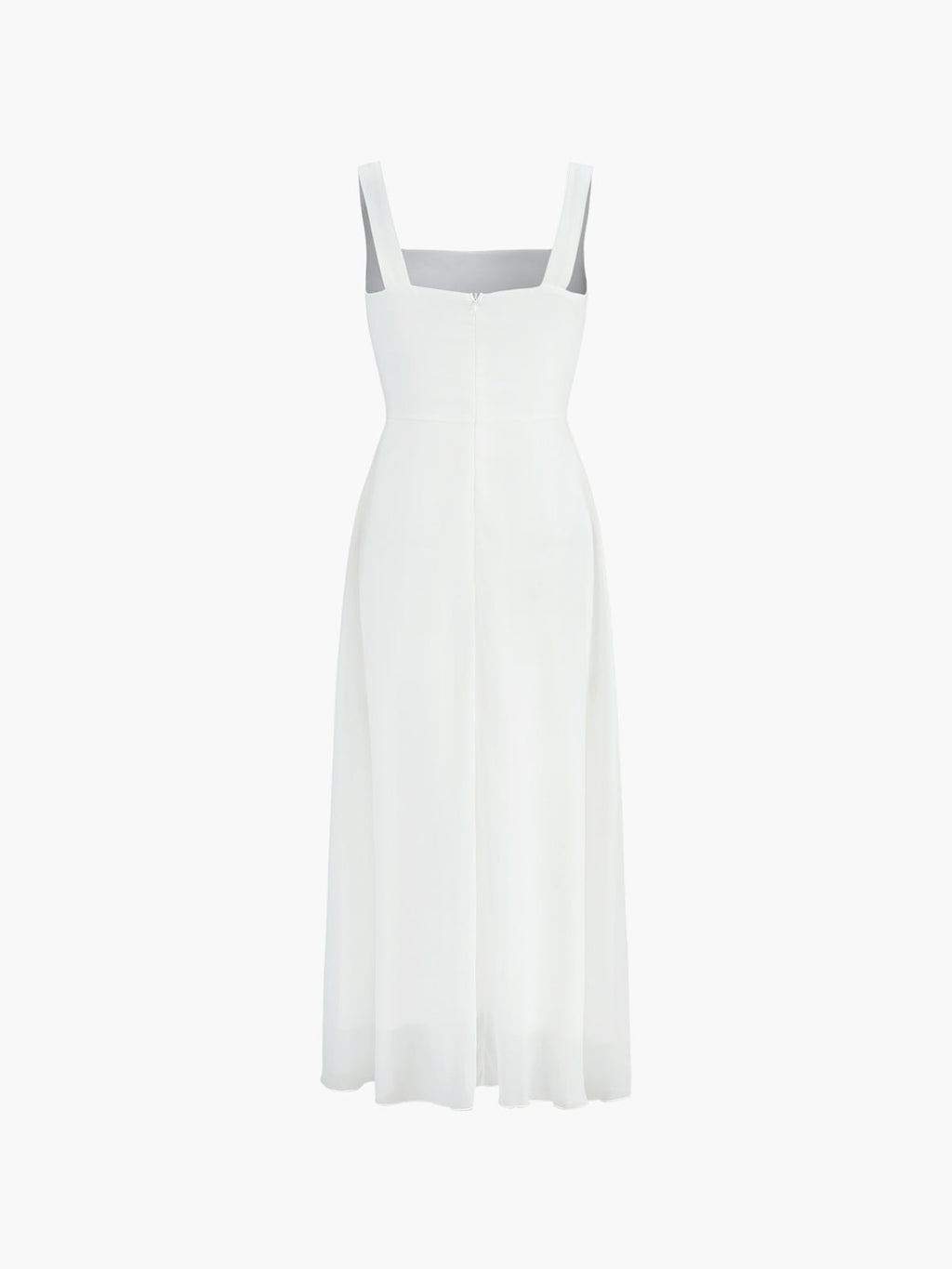 Elegant Square Neck Sleeveless Maxi Dress - Lightweight Woven for Formal Occasions