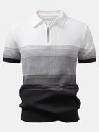 Gradient Contrast Polo Shirt | Regular Fit | Modern Fade Design for Casual Wear
