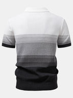 Gradient Contrast Polo Shirt | Regular Fit | Modern Fade Design for Casual Wear