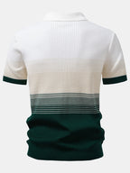 Gradient Contrast Polo Shirt | Regular Fit | Modern Fade Design for Casual Wear
