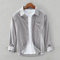 Men's Corduroy Shirt - Retro Casual Fit - Timeless Style for Everyday Wear