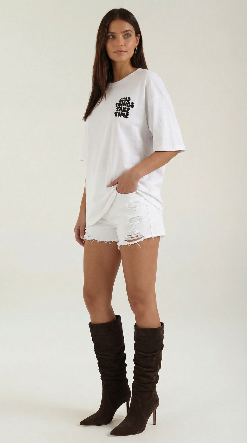 Oversized Graphic T-Shirt for Women - Soft Cotton Relaxed Fit Inspirational Tee