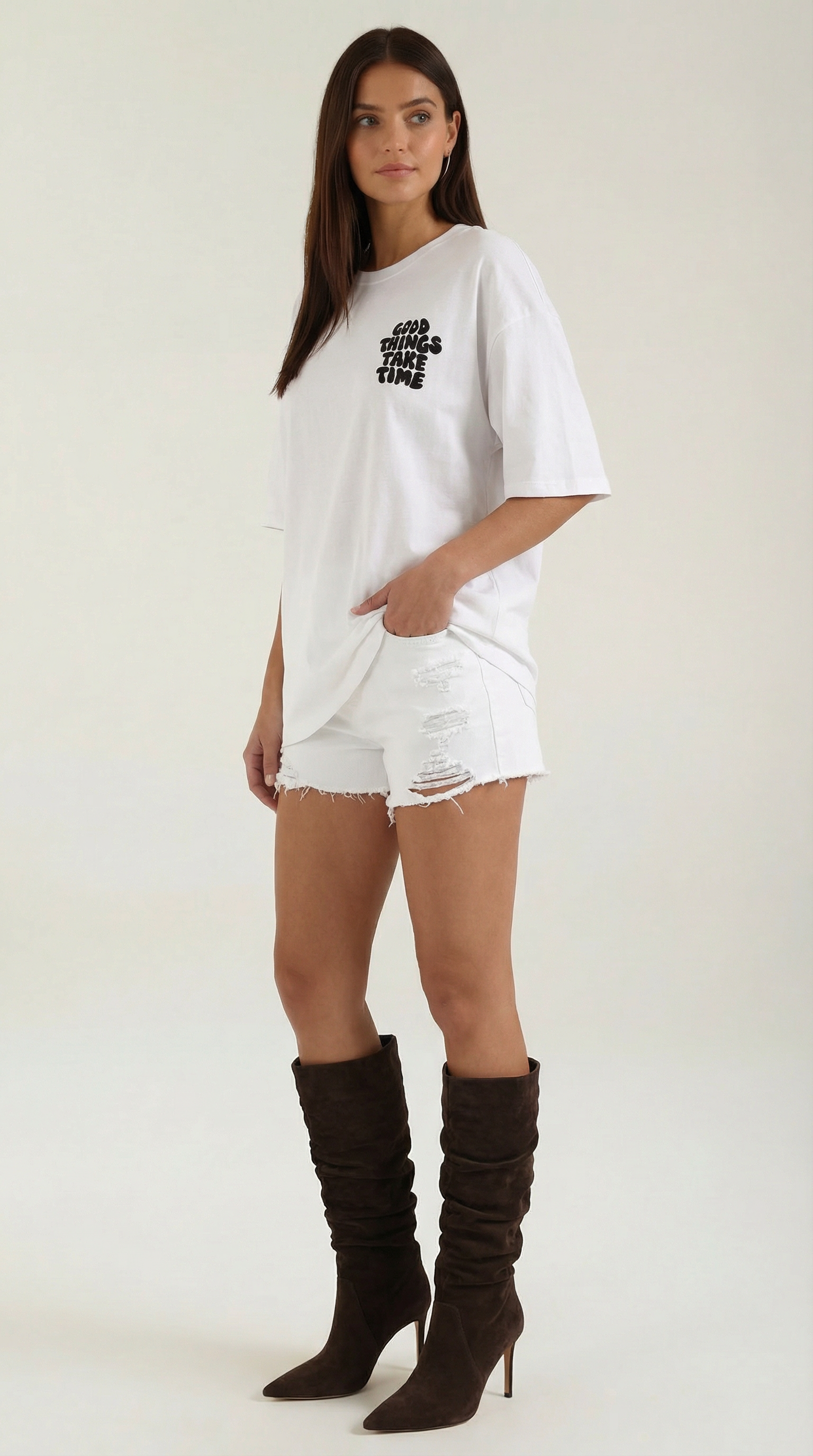 Oversized Graphic T-Shirt for Women - Soft Cotton Relaxed Fit Inspirational Tee