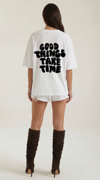 Oversized Graphic T-Shirt for Women - Soft Cotton Relaxed Fit Inspirational Tee