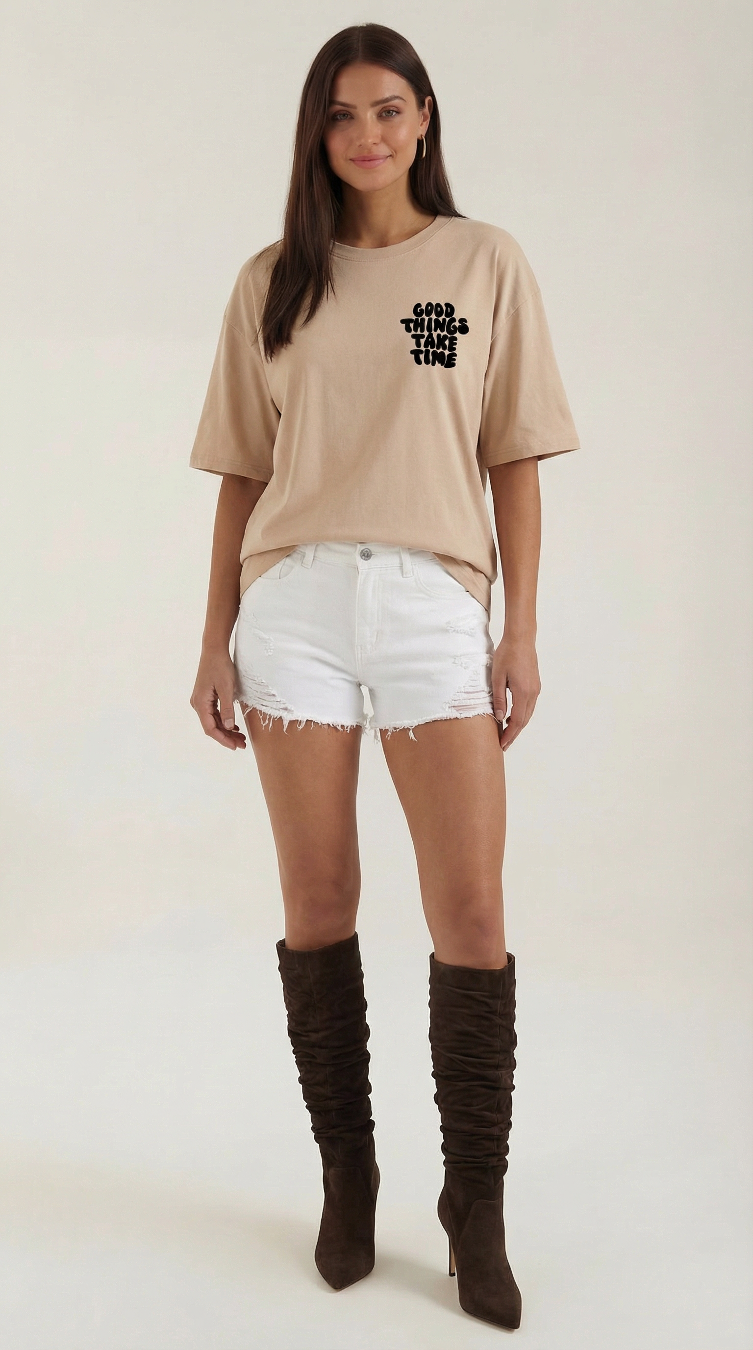 Oversized Graphic T-Shirt for Women - Soft Cotton Relaxed Fit Inspirational Tee