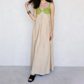Sleeveless Flowy Maxi Dress for Women - Contrast Color Summer Beach Sundress