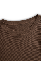 Women's Knitted Sweater and Skirt Set, Round Neck, Casual Fashion Outfit