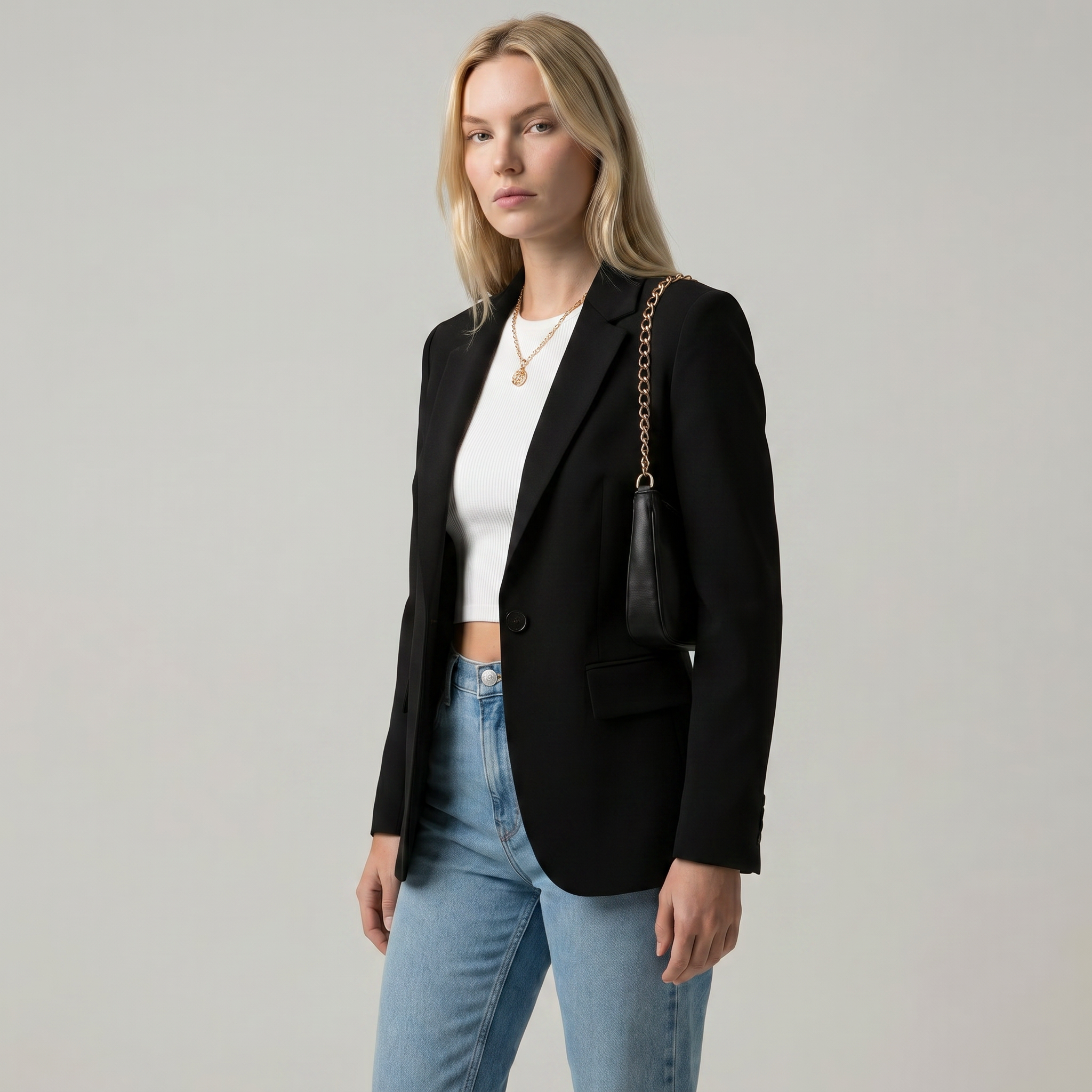 Women's Tailored Blazer Jacket - Lightweight Fabric - Chic Casual or Professional Wear