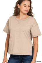 Zenana Cotton Slub Short Sleeve Tee