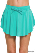 Zenana Ruffle Hem Tennis Skirt With Hidden Inner Pockets