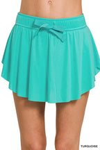 Zenana Ruffle Hem Tennis Skirt With Hidden Inner Pockets
